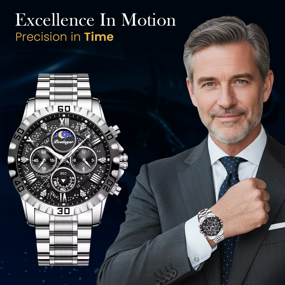 Premium Chronograph Watch with Metal Strap