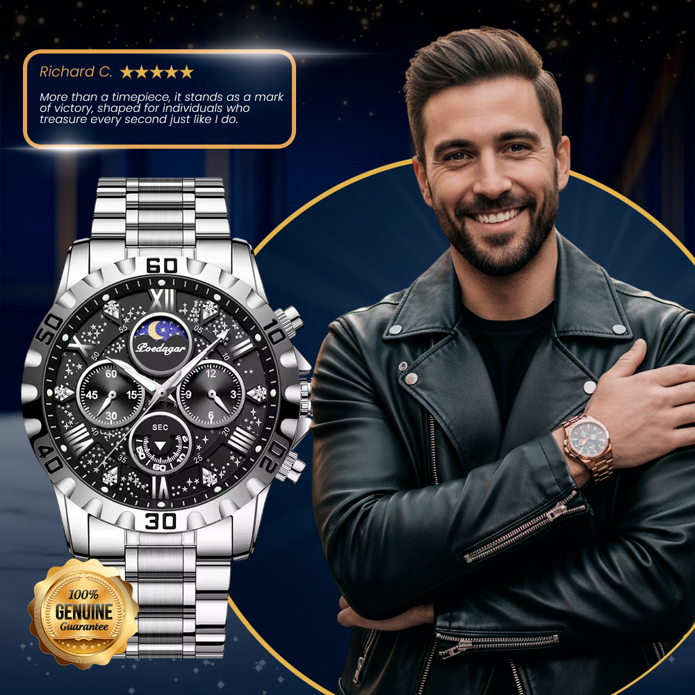 Premium Chronograph Watch with Metal Strap