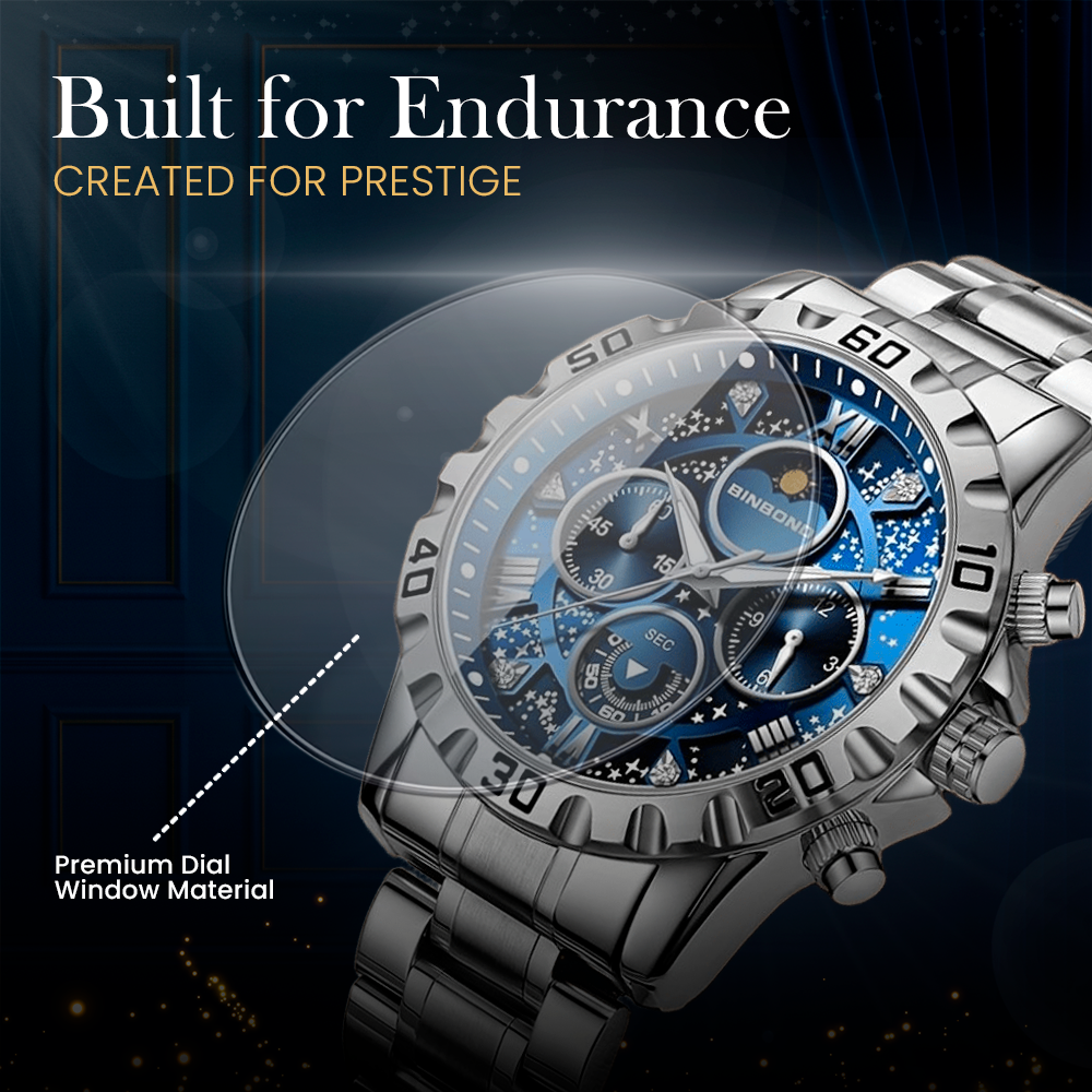 Premium Chronograph Watch with Metal Strap