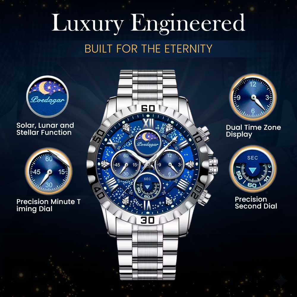 Premium Chronograph Watch with Metal Strap