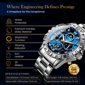 Premium Chronograph Watch with Metal Strap