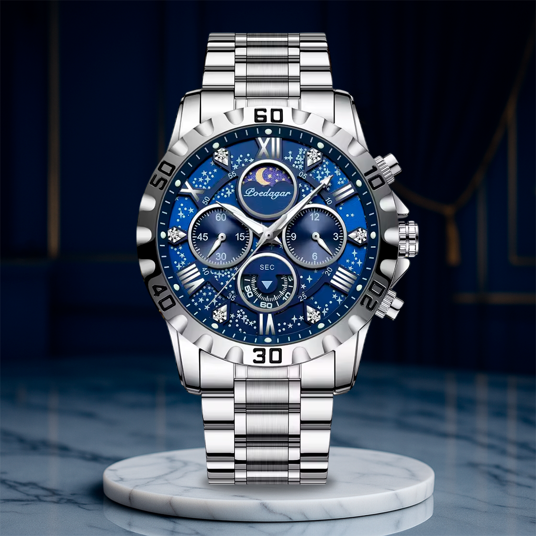 Premium Chronograph Watch with Metal Strap