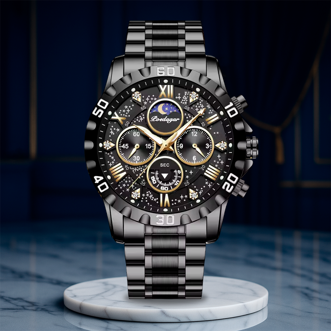 Premium Chronograph Watch with Metal Strap