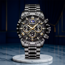 Premium Chronograph Watch with Metal Strap