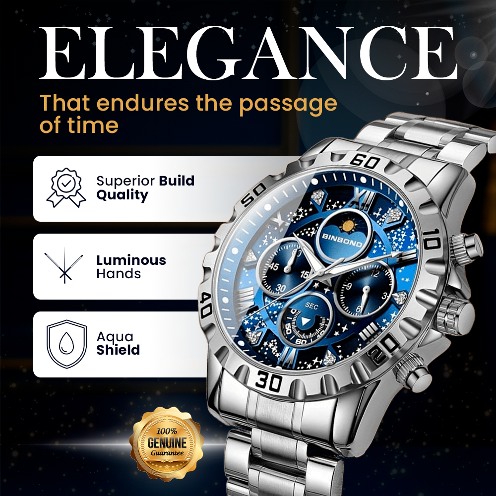 Premium Chronograph Watch with Metal Strap