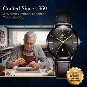 Leather Strap Auto Date Watch