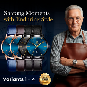 Leather Strap Auto Date Watch